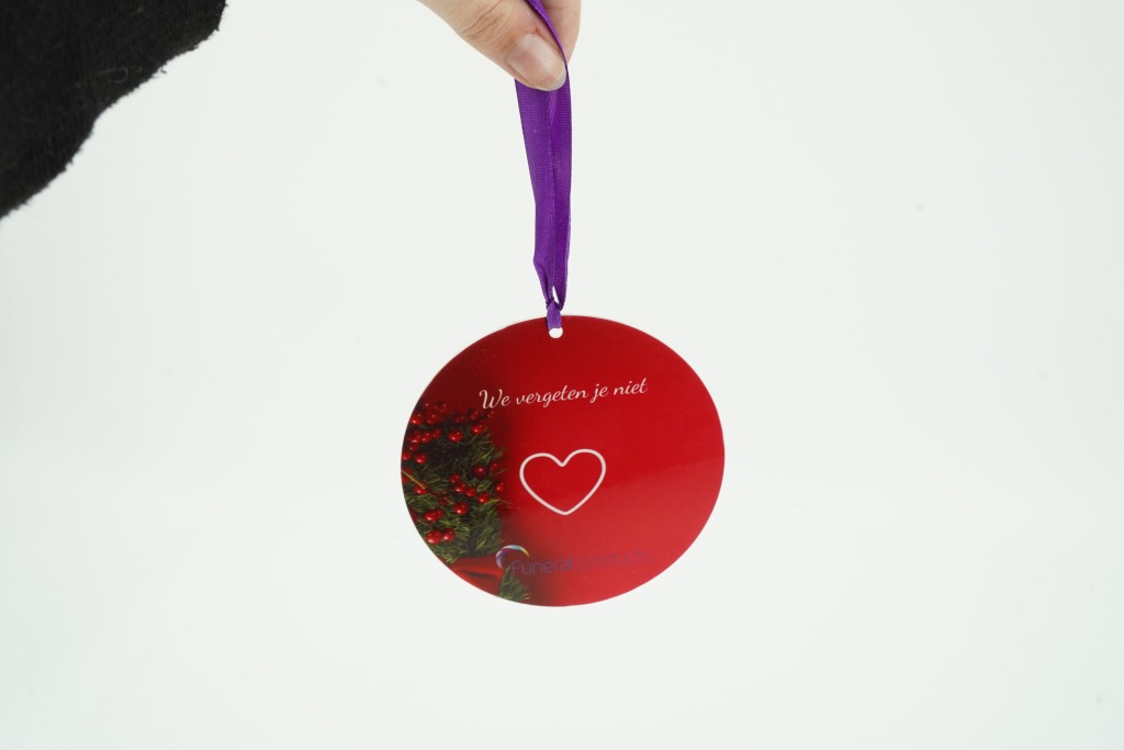 Gepersonaliseerde kerstbal 10x10cm